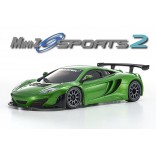 AUTOMODELO KYOSHO MINI-Z MR 03 SPORTS 2 MACLAREN 12C GT3 2013 SYNERGY GREEN VERDE LM ESCALA 1/27 RÁDIO 2.4GHZ KT19 KYO 32244MG-B